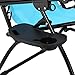 Ollieroo 2-Pack Blue Zero Gravity Lounge Chair with Pillow and Utility Tray Adjustable Folding Recliner Outdoor Patio Chair