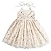 Merry Day Vintage Toddler Dresses Halter Girls Dress with Tulle Lace for Party Casual Sundress, 6M-8T