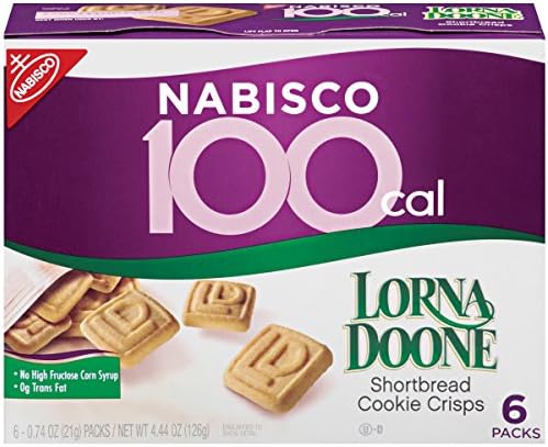 100 Calorie Packs Lorna Doone Shortbread Cookie Crisps, 6-Count Boxes (Pack of 6)