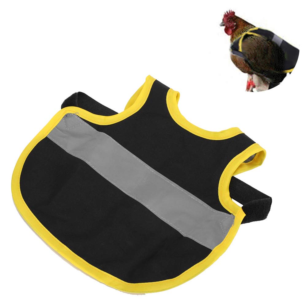 Chicken Harness Hen, Hen Saddle Apron Pet Reflective Vest Chicken Clothes Poultry Feather Pet Vest with Reflective Band for Chicken Duck Geese