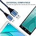 Micro USB Cables, Cablex 3 Pack 6FT Braided High Speed USB 2.0 A Male to Micro B Charging Cord Universal for Android Smartphones, Tablets, MP3 and More Navy Blue