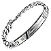 Flongo Men's Womens 2PCS Keep me in Your Heart Couples Stainless Steel Matching Identification Love Valentine Engagement Promise Gift Link Bracelet, Christmas Wedding Keep Me in Your Heart Bracelet