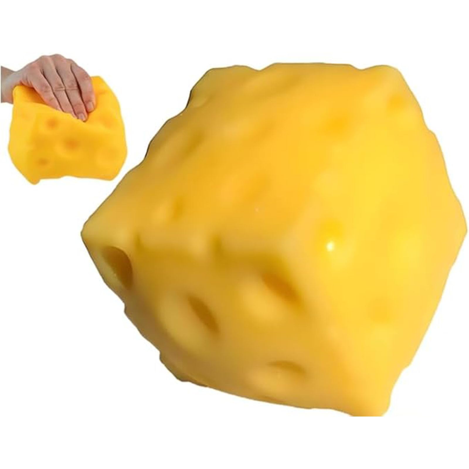 Yellow Cheese Squeeze Toy,Soft Novelty Toy (Size 2)