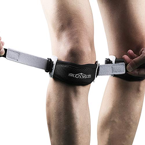 DR.GYMLEE 2-Pack FDA Knee Band, Unisex Patellar Tendon Support Strap with Silicone Massage Bumps, Super-Thin, Anti-Slip&Anti-Distortion Patella Knee Strap, Knee Pain Relief Osgood Schlatter Knee Brace (Best Patellar Tendon Strap)