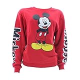 Disney - Women's Mickey Mouse Long Sleeve Vintage Sweatshirt - Red