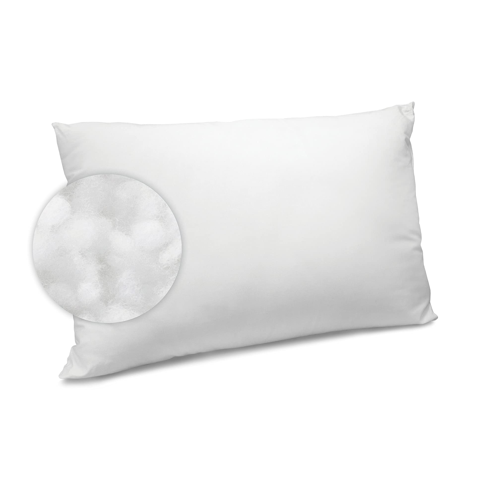 SensorPEDIC Clean Standard Bed UltraFresh Fiber Pillow 2 Pack, White