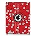 Fintie iPad 2/3/4 Case - Multiple Angles Stand Smart Protective Cover for iPad with Retina Display (iPad 4th Generation), the new iPad 3 & iPad 2 (Automatic Wake/Sleep Feature) - Floral Red