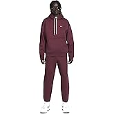 Nike Sportswear Solo Swoosh Men's Fleece Pullover Hoodie (US, Alpha, Large, Regular, Regular, Night Maroon/White)