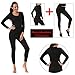 HAMACTIV Neoprene Hot Sweat Sauna Body Shapers T-Shirts with Zipper Slimming Tank Top Vest Weight Loss Gym Yoga Sports Vest Hot Thermo Fitness Anti-Cellulite (Sweat Long Sleeve T Shirts, XL)