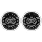 Yamaha NS-IW280CWH 6.5" 3-Way in-Ceiling Speaker System (Pair, White) | 3-way in-ceiling speakers with tilted woofer and 6.5-inch driver for home theater, music and broadcast