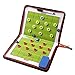 Amhii Football Soccer Magnetic Tactic Coach ClipBoard with Dry Erase Zipper and Marker Pen - Coaching Strategy Board Kit Equipment Foldable and Portable Coach Tool