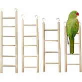 GXXMEI 4PCS Bird Toys - Wooden Ladder Climbing Toys for Parakeets, Parrots, Cockatoo &amp; Lovebirds
