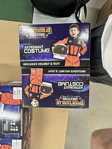 Spooktacular Creations Astronaut Costume with Helmet, Space Suit for Toddler, Kids Astronaut Halloween Costume for Cosplay
