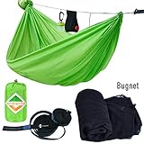 onewind Camping Hammock with Mosquito Net Tree Straps Adjustable Ridgeline Double 2 Person Portable Hammock XL Lightweight Nylon