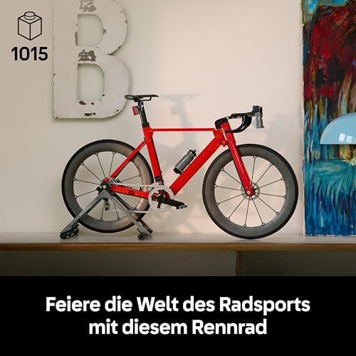 Icons Rennrad - Modellbau für Erwachsene - inkl. Gummireifen, Schaltwerk und Hinterradständer als Schreibtisch Deko - Geschenkidee für Radsportfans - 11380 — Foto 2 von 6
