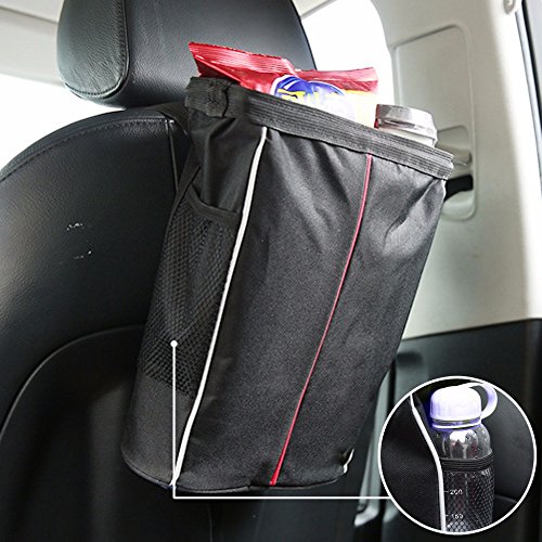 Follicomfy Car Waterproof Trash Can Auto Seat Back Storage Garbage Bag Container