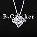B.Catcher Necklaces Silver Womens Jewelry Windmill Pendant Cubic Zirconia Box Chain Necklace