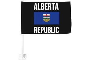 Alberta Republic Car Flag 12x18 In Car Flags, Alberta Separation Independence Flag Waterproof Cars Window Flags No Flagstand