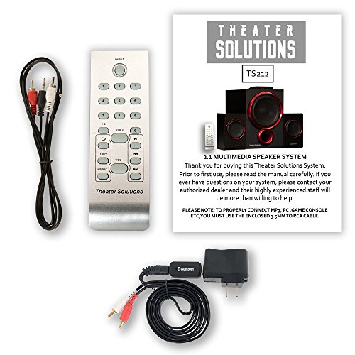 Theater Solutions TS 212 Powered 2.1 Bluetoothスピーカーシステム (延長ケーブル2本) Theater Solutions Ts212 Powered 2 1 Bluetooth Speaker System