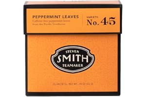 Steven Smith Teamaker Peppermint Leaves No. 45, Herbal Tea, Caffeine-Free, Sugar-Free, Sustainably Grown, Tea Bags, 15 Sachets, 0.78oz each