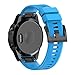 Wearable4U Garmin Fenix 5X 26mm Quick Release Easy Fit Silicone Replacement Watch Band for Garmin Fenix 5X, Quatix 3, Fenix 3 HR, Fenix 3, Tactix Bravo, Foretrex 601, Foretrex 701 (Sky Blue)