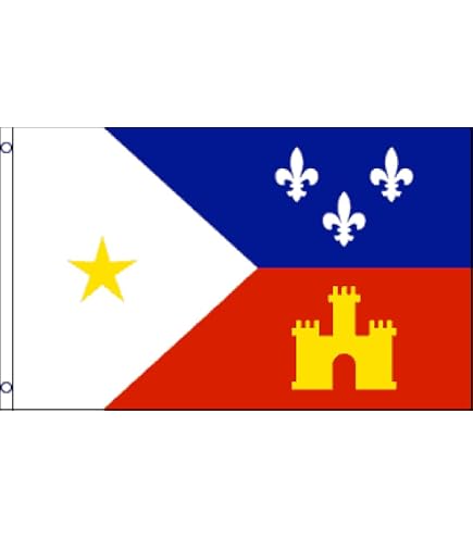 DMSE Acadiana Flagge Louisiana – 90x150 Cm, 100% Polyester, Doppelt Genäht Mit Metallösen