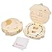 Antner Baby Tooth Box Save Wooden Deciduous Souvenir Case Teeth Keepsake Organizer for Boy