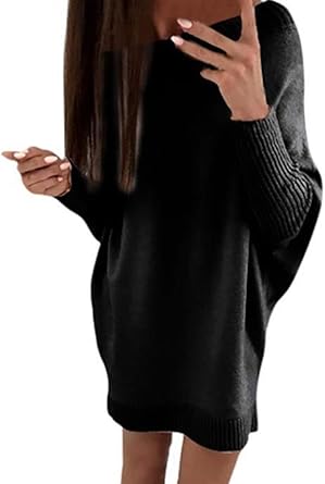 black oversized sweater outfit