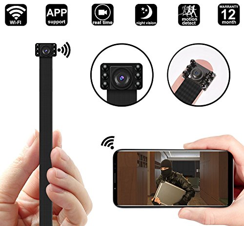 1080P Nigiht Vision WIFI Spy Hidden Camera, DigiHero Mini WiFi Camera/Night vision Camera/Nanny Cam with WiFi Remote View/Motion Detection for Home/Office.Support iOS/Android/PC B