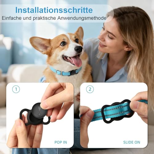 Collier GPS Chat,GPS Chien Compatible avec Les Systèmes iOS et Android Suivi Intelligent de La Localisation en Temps Réel Longue Autonomie Collier GPS pour Chien Traceur pour Animaux étanche-Noir Mat