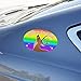 Oh Deer I'm Queer Rainbow Pride Gay Lesbian Funny Automotive Car Refrigerator Locker Vinyl Euro Oval Magnet