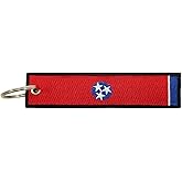 Luso Aviation Tennessee Flag Key Chain, 100% Embroidered