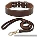 Beirui Genuine Leather Dog Leash - 5 Foot by 5/8 Inch - MultiPurpose Dog Leads - Training & Walking - Best Choice for Pitbull Mastiff etc. Large Macho Dogs,Brown