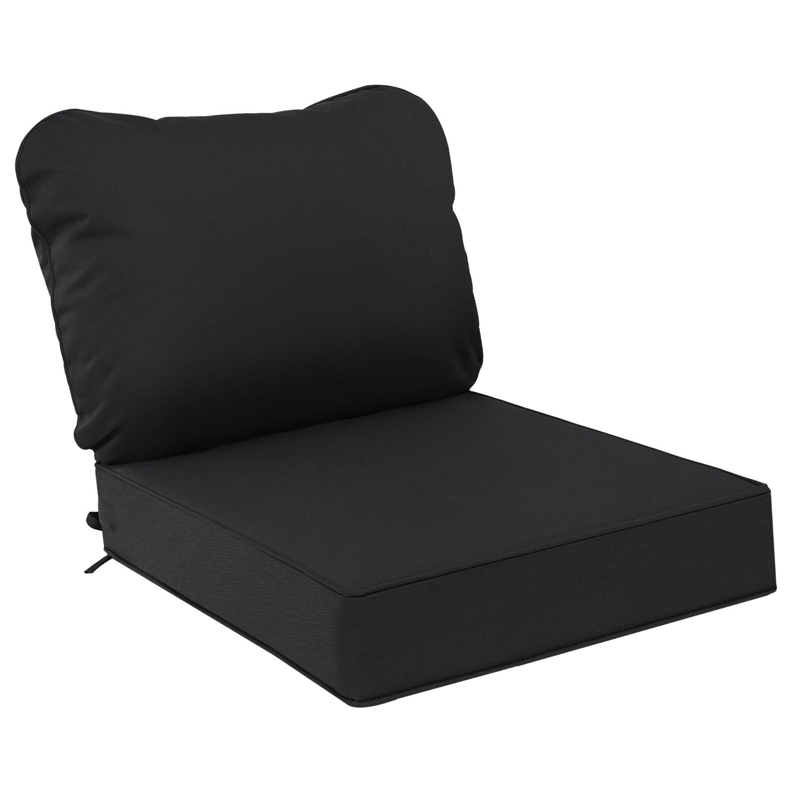 Photo 1 of AAAAAcessories Outdoor Deep Seat Cushions, Waterproof, Fade-Resistant Patio Furniture Replacement Cushions, 24" x 24" x 5", Black