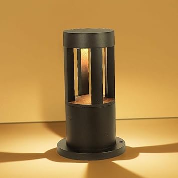 LMDH Lámpara de Columna Cuadrada de Aluminio al Aire Libre Impermeable