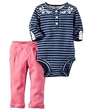 Carter's 2 Piece Stripe Set (Baby) - Pink - 6 Months
