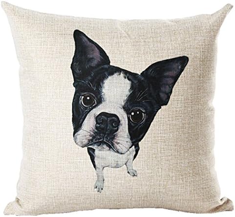 Fashion Dog Printed Sofa Pillowcase Linen Cushion Cover Home Decor (Style12)