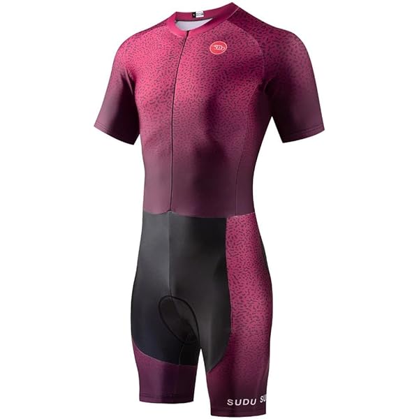 Hotlion Men's Racing Pro Cycling Skinsuit - One Piece Bike Jersey And Shorts S-3XL