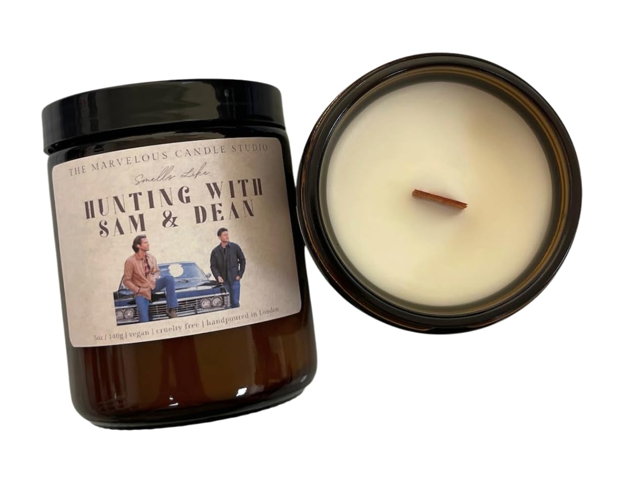 Hunting with Sam and Dean | Supernatural Candle | Dean Winchester | Sam Winchester |Jensn Ackles | Jared Padalecki | Fandom Candles | 8oz