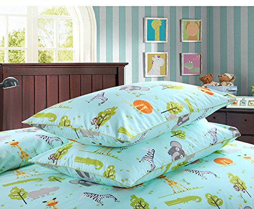Brandream Kids Bed Pillow Shams Boys Pillowcases Standard Size Pillow Covers 100% Cotton 2Pcs