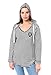 Brands NFL Women's V-Neck Hoodie Pullover Stripe Sweatshirt, Team Color