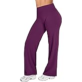 ASERAY Workout Yoga Pants Women High Waist Straight Leg Bottoms Tummy Control No Front Seam Soft Stretch Leggings for Women