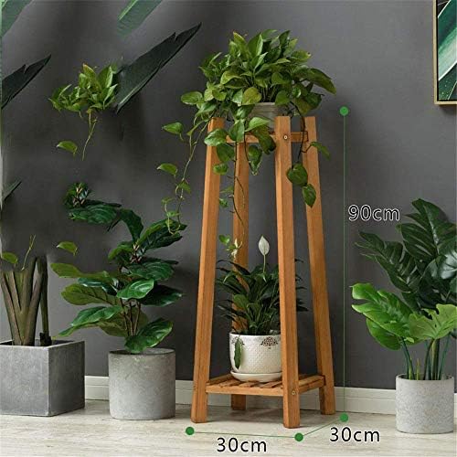 Oanzryybz Flower Stand Plant Stand Flower Rack Bamboo Plant Ladder Shelf Flower Display Stand Storage Rack Shelving Unit For Living Room Garden Office Space saving (Color : A, Size : 30x30x90cm)