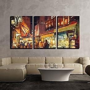 Digital Painting of People Walking in The Market...