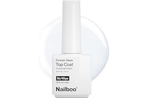 Nailboo PREMIER Forever Glaze Gel Nail Polish, CLEAR Top Coat LED Nail Lamp Gel Polish, Self-Leveling DIY Nails, Salon Quality Nail Color, Glossy Long-Wear, 0.3 oz.