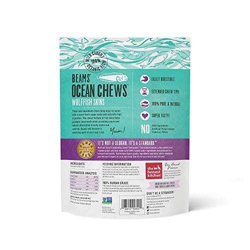 The Honest Kitchen Wolffish Ocean Chews Grain Free Dog Chew Treats - Natural Human Grade Dehydrated  - //medicalbooks.filipinodoctors.org