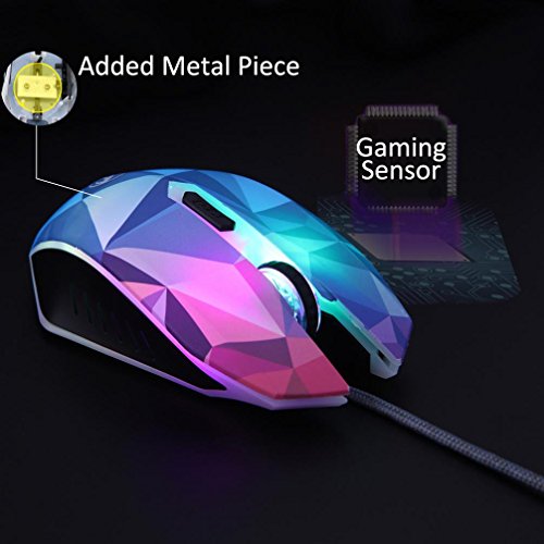 image for Transer Wired Ergonomic Mouse for Computer/PC/Laptop, Illusion Diamond