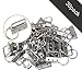 30 Sets Key Fob Hardware 1.25 Inch Key Fob Keychain Wristlet with Split Ring for Lanyard and Craft