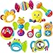 iPlay, iLearn 10pcs Baby Rattles Teether, Shaker, Grab and Spin Rattle, Musical Toy Set, Early Educational Toys for 3, 6, 9, 12 Month Baby Infant, Newborn primary