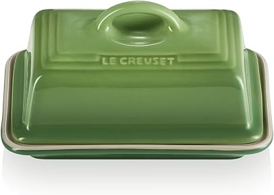 Le Creuset Stoneware Butter Dish 900g Bamboo 17cm Fridge Microwave Safe